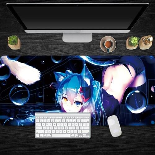 Sexy Girl Gaming Mousepad Table Mats Rubber Locking Edge Mouse Pad Keyboard Anime Desk Mat Laptop Mice Play Mat Custom Pad Cheap