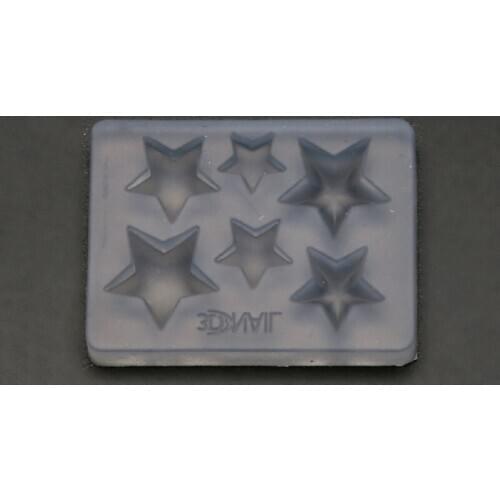 Handmade Mini 3D Carving Star Nail Art Silicone Mold Small Star Charm Resin Casting Mold 3D Star Jewelry Making Tools
