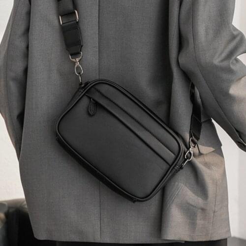 Fashion Mens Crossbody Messenger Bag Casual Designer Sling Shoulder Bags for Men Multifunction PU Leather Travel Handbags