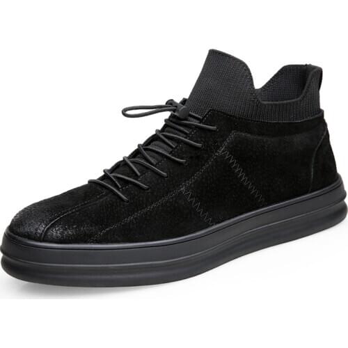 Men Shoes 2020 Winter Fashion Casual Boots Men Brand New leather Classic Lace-up Men Boots High Top Sneakers