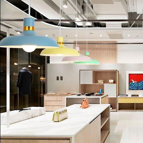 Multiple colors Shops Decorate Morden Simple Pendant Lights Aluminum Fixture Home Decor Kitchen Bar Colorful Warming Decorate
