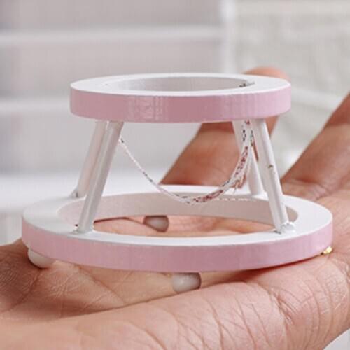 Education Doll House Furniture Baby Walker Mini Simulation Play Scene Model Toy Accessory Dollhouse Toys for Kids Birthday Gifts