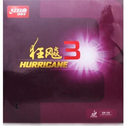 Original DHS Hurricane 3 Tacky-Speed Table Tennis Rubber/ Ping Pong Rubber With Security code Free Shipping
