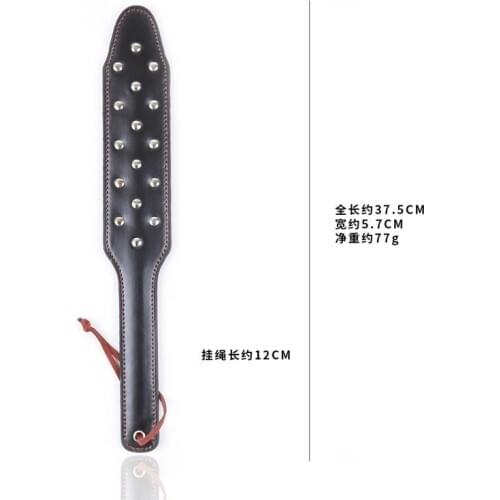 Leather Sex Toys Sexy Sex Products Skin Beat Multi-nail Long Spanking Fun Paddle For Women