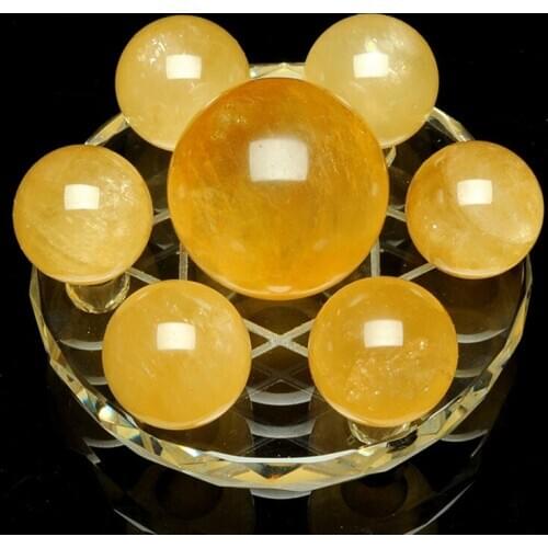 Natural Calcite Balls Seven Star Array Reiki Chakra Energy Meditation Yoga Healing Crystal
