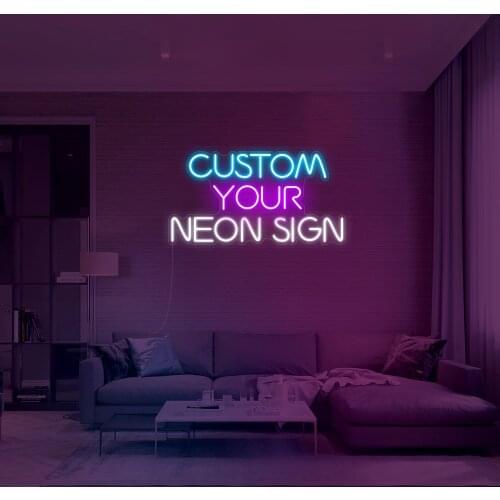 Drop shipping Neon Signs Custom Neon Led Lamp Light For Wall Decoration home decor Wedding Party Birthday Name Personalized