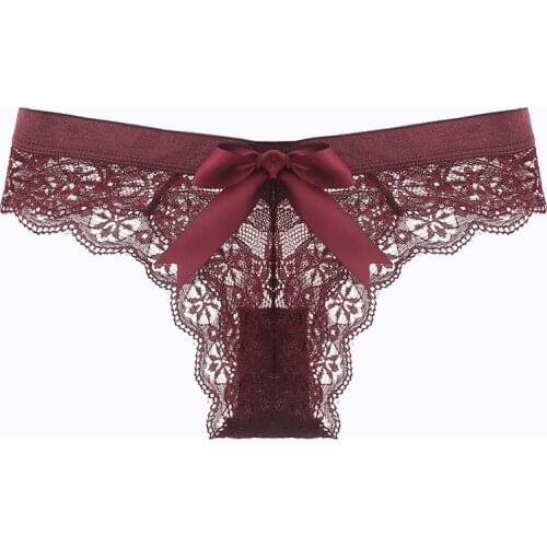 Sexy Lace Panties Womens Underwear Transparent Sheer Lace Briefs Tangas Knickers Sexy Thongs Lace Thongs & Tangas Big Size