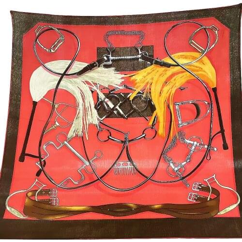 130cm 2021 New Winter Thermal Thicken Manual crimping Silk Scarf Print For Women Headband Large Square Scarves Shawl sjaal