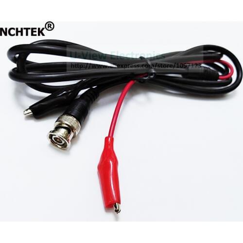 NCHTEK BNC Q9 Male to Dual Alligator Clip Oscilloscope Test Probe Connector Adapter Cable About 1.5M/Free Shipping/10PCS