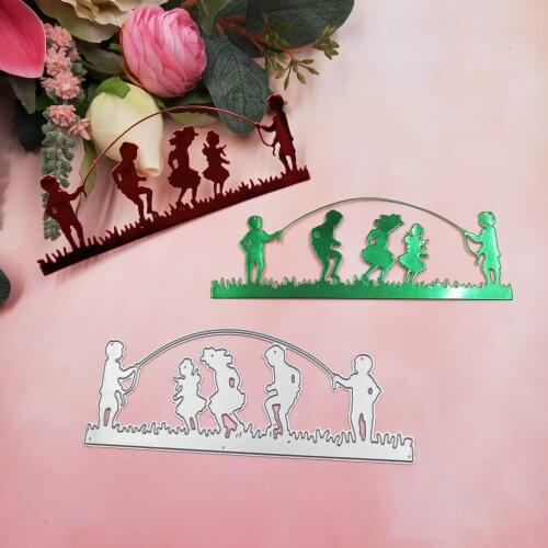Jump rope children metal cutting dies DIY scrapbook stamp greeting card, gift card decoration crafts embossed mould