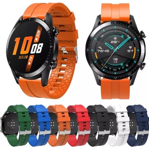 Replaceable Watchbands for HUAWEI WATCH GT 2 46mm/GT Active 46mm/HONOR Magic Silicone Strap Band GT2 Official style Bracelet