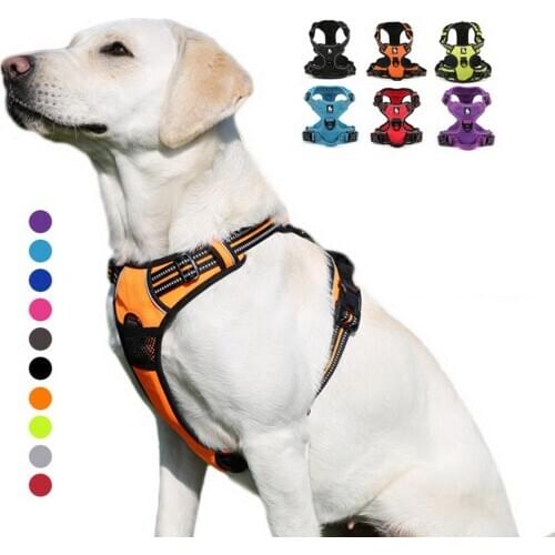 Truelove Dog Reflective Harness Small Large Durable Pet Harness Dog Running Safety Lift Pulling Walking Harness For Dog Travel