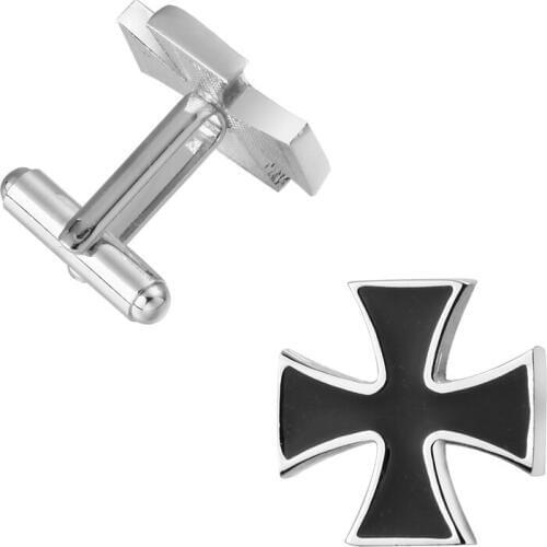 High-end mens shirt brand jewelry Cufflinks black cross Cufflinks classic design style French shirt accessories
