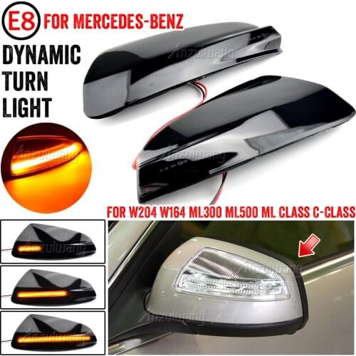 W204 Rear View Side Mirror dynamic Turn Signal Lights Light Lamps For Mercedes For Benz W204 W164 ML300 ML500 ML Class C-Class