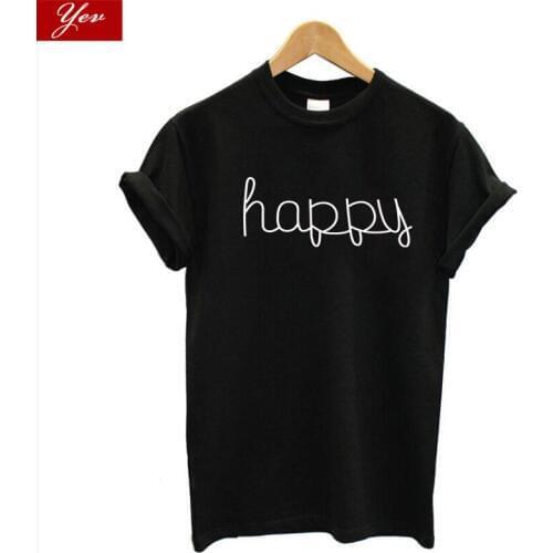 Happy lovery t shirt women cool tops letter streetwear plus size women clothes korean clothes vintage tee shirt femme harajuku