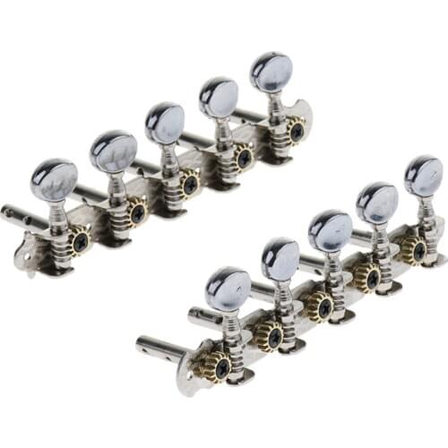 1 Set Metal 5R5L Tuning Pegs Tuners for 10 String Guitar/Mandolin Musical Instrument Parts