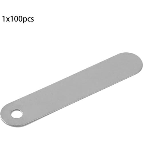 100pcs/set Professional Conductive Sheet 2.5 x 0.5CM Solder Tab Suitable For 18650 Rechargeable Battery Cells Silver