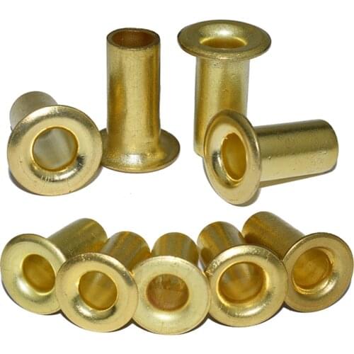 18pcs M7x24mm big truck full brass rivets brake pad rivet hollow H62 riveting riveted sleeve