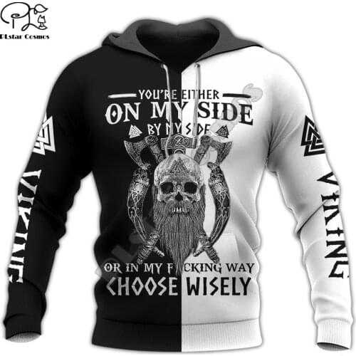 2020Newest Viking God Odin Tattoo Warrior Retro NewFashion Streetwear Unisex 3DPrint Men/Women Pullover Casual Funny Hoodies A17