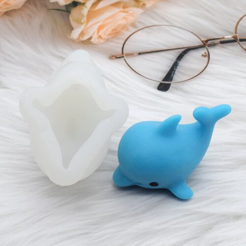 3D Cute Dolphin Soap Mold DIY Fondant Cake Baking Mould Cake Decoration Handmade Soap Plaster Molds Chocolate Baking Tools