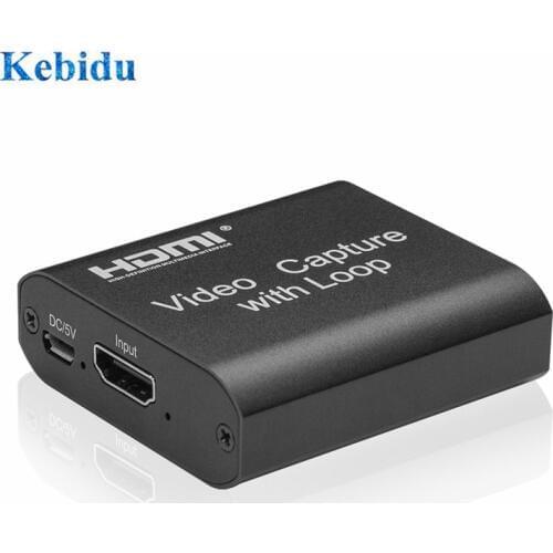 4K 1080P HDMI-compatible to USB2 Video Recorder Box for Live Streaming Video Recording Digital Converter Graphics Capture Card