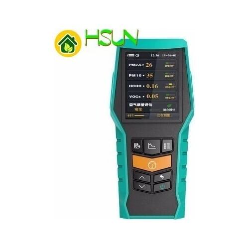 5 in 1 PM2.5 PM10 TVOC HCHO Formaldehyd Air Detector PM 2.5 CO2 Monitor 2.4 inch LCD Gas Analyzer Home Protection Air Monitor