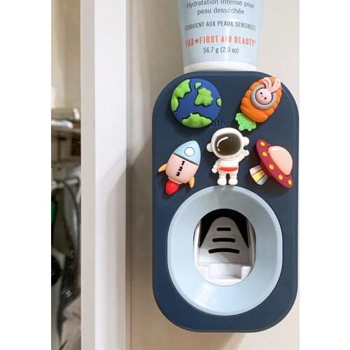 Cute Cartoon Automatic Toothpaste Squeezing Device Childrens Creative Lazy Free Punch Toothpaste Dispenser Paste Bathroom Items