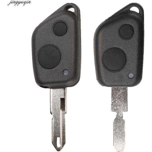 Jingyuqin Remote Car Key Case Shell For Citroen Elysee Saxo Xsara Picasso Berlingo C2 C3 Peugeot 106 206 306 205 405 2B Fob