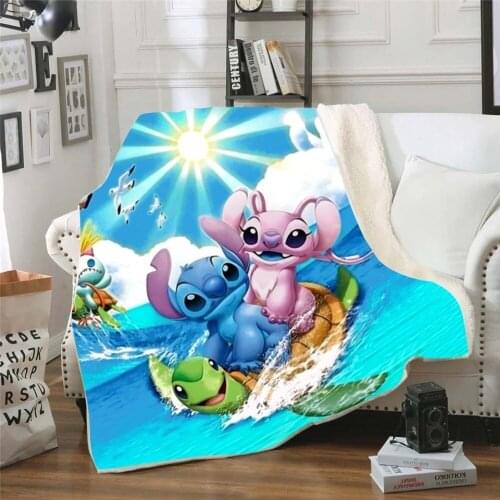 Home Textile Disney Cartoon Star Baby Stilly Boy Angel Pattern Soft Warm Blanket Children Sofa Bedding Gifts for Boys and Girls