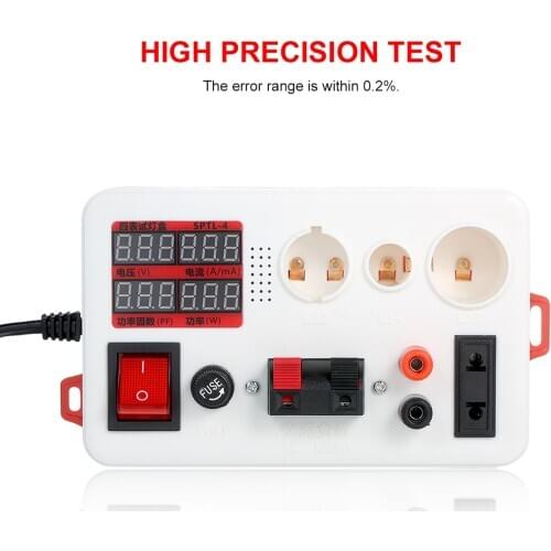 LED Power Tester Lamp Tester Box Test Clamp Electric Power Meter for Bulb Lighting Lamp Lantern Electric Parameter Measurement