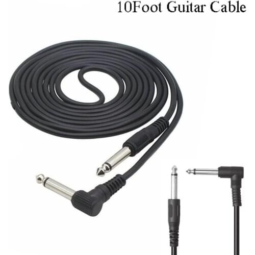 3m 10ft Electric Guitar Amplifier Cable Noise Reduction Adaptor 6.35mm Head Effects Pedal Cable for Musical Instrument