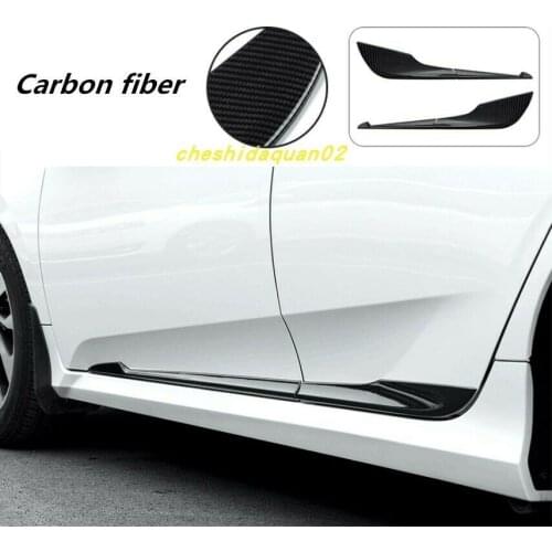 Carbon Fiber Car Door Body Side Molding Cover Trim For Honda Civic 2016-2019 car modification