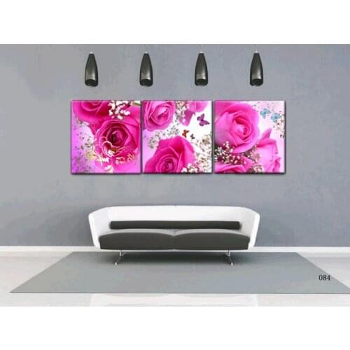 The Pink Flowers with Butterfly Modern Giclee Canvas Prints Artwork Cuadros to Photo Paintings on Canvas Wall pictures bedroom