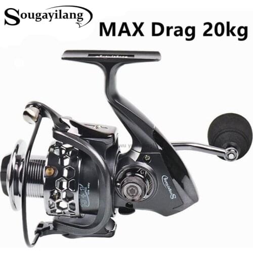 Sougayilang 13+1BB Spinning Fishing Reel with Spare Spool 5.1:1 5.5:1 Fishing Coil Reel Wheel XY1000-5000 Semi-metallic Handle