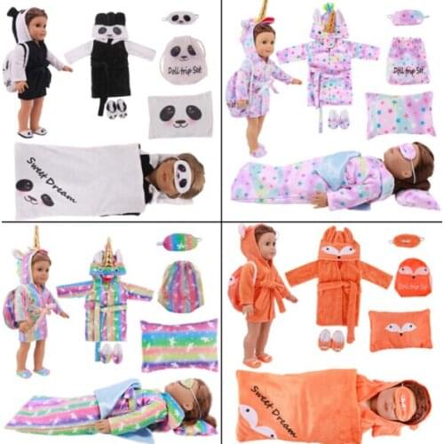 6Pcs/set Unicorn Warm Clothes Set Wing fits for American girl 18" american girl doll alexander,girls dolls