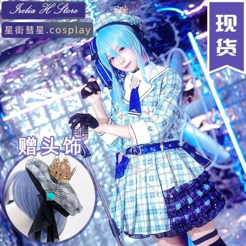 Hololive Idol Vtuber Hosimati Suisei Uniform Dress Cosplay Costume Dress female