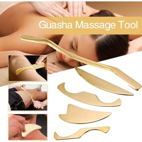 Brass 5 Types Therapy Muscle Massage Guasha Board Body Relaxation Deep Tissue Recovery Blood Circulation Health Care