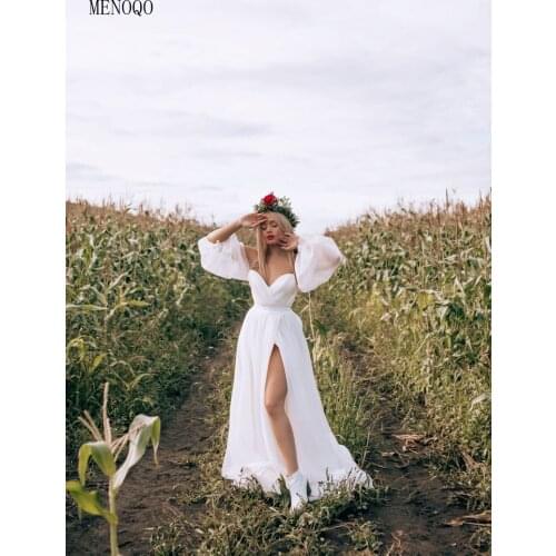 Menoqo Long Sleeve Wedding Dresses