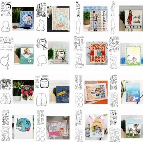 Yoga Girl Fashion Boy Girl Strawberry Tortoise Baby Metal Cutting Dies Match Clear Stamp DIY Scrapbook Crafts Card Make New 2020