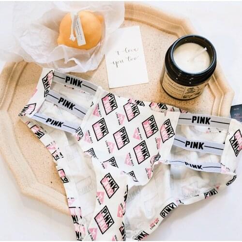 Lettered Pattern Fashion Transparent Hollow Sexy Pure Cotton Black Fitness Sports Less Womens Nickers