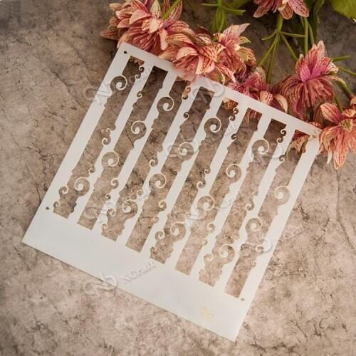 Wave set plastic layering stencil for pastel paint,painting color spray brush,stamp on art supplies template drawing set