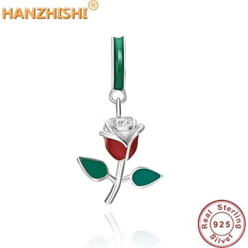 Budding Flowers Charms 925 Sterling Silver Leaf Dangle Bead Charm Fit Original 925 Bracelet Necklace Fine Jewelry Gift