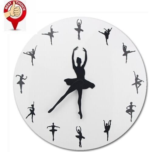 Ballet Time Wall Clock Ballerina Wall Clock Yoga Postures Decor Watch Ballet Girl Room Dancing Studio Decor Ballet Wall Clock