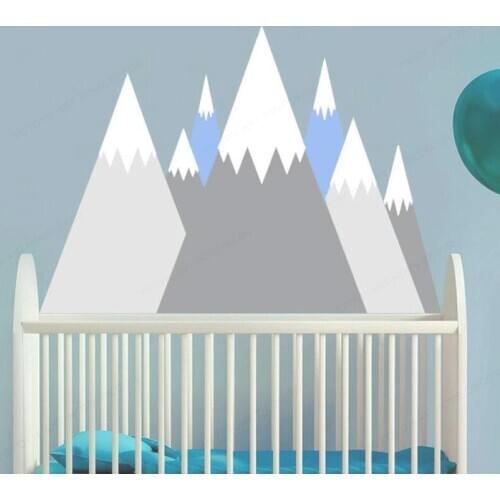 YOYOYU Birds Clouds Gray Mountains Wall Art Stickers for Kids Room Living Room Home Decor Beautiful DIY Murals Art StickersHL155