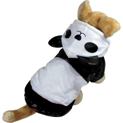 New Black and White Hooded Panda Style Cotton Pet Dogs Coat Free Shiping By CPAM Dogs Clothing