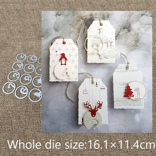New Design Craft Metal Cutting Die cut dies 0-9 number tree star in circle scrapbooking Album Paper Card Craft Embossing die cut