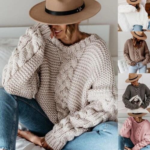 Solid Color Pullover V-neck Twist Loose Sweater Women 2020 Autumn Casual Oversize Plus Size 5XL Pullover Sweaters Top Streetwear