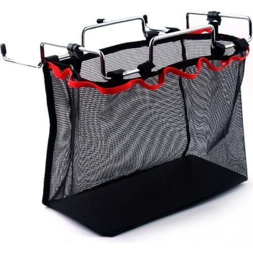 Outdoor Camping Storage Mesh Bag with Versatile Stainless Steel Support Stand