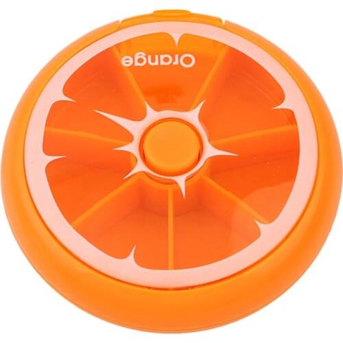 Portable Medical Small Plastic Box Rotation 7 Day 1 Week Collapsible Medicine Storage Bin Organizer Cases 7 Grids With Lids