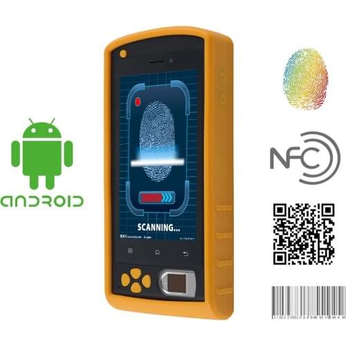 Portable Digital Fingerprint Tablet Biometric Android Finger Print Scanner NFC Card Barcode Reader GPS Web Cloud Attendance